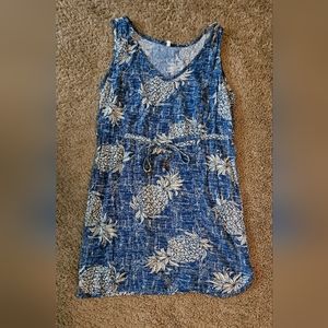 Walmart Sundress, size L, blue and white